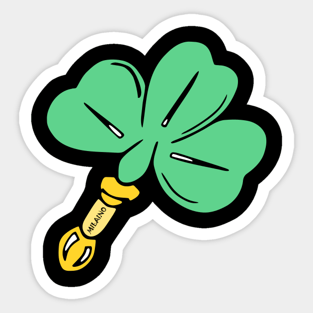 Cool Ireland Shamrock Flag by Milaino Sticker by Milaino